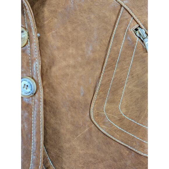 Andrew Marc New York Leather Jacket Womens Luxury Blazer Riding Classy Classic - Picture 7 of 14